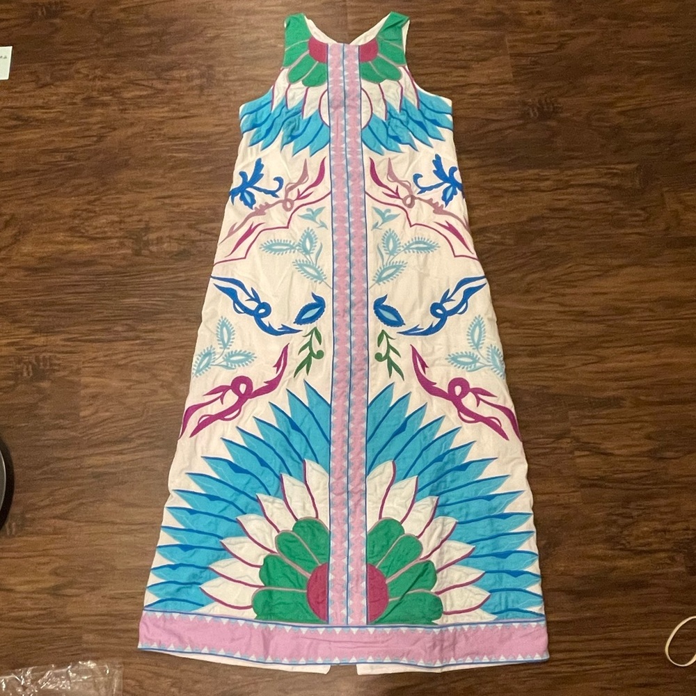 NWT Embroidered Anthro Midi Dress